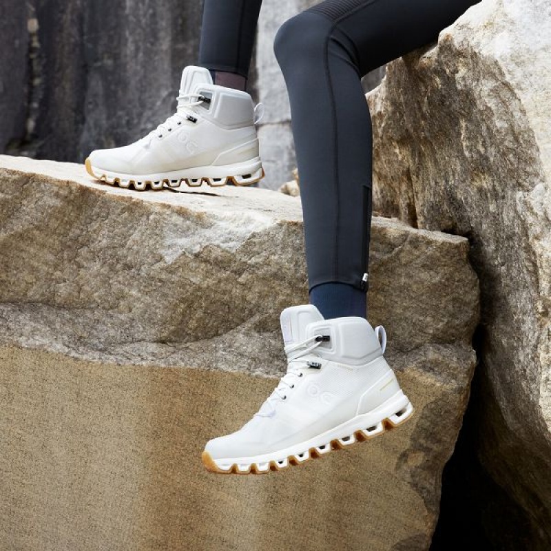 White Women's On Running Cloudrock Edge Raw Hiking Boots | 879143_PH