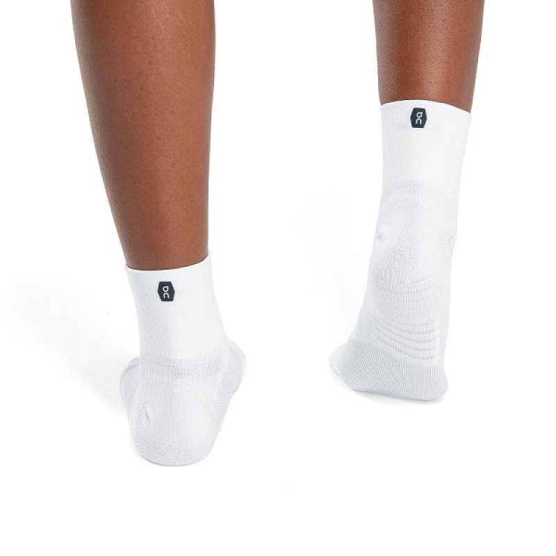 White Women's On Running Performance Mid Socks | 9361825_PH