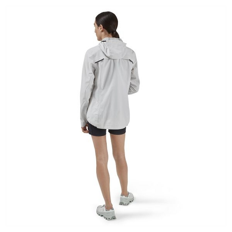 White Women's On Running Waterproof Anorak Jackets | 9048237_PH