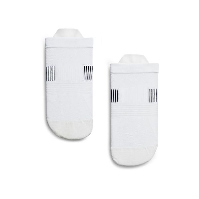 White / Black Men's On Running Ultralight Low Socks | 3751496_PH