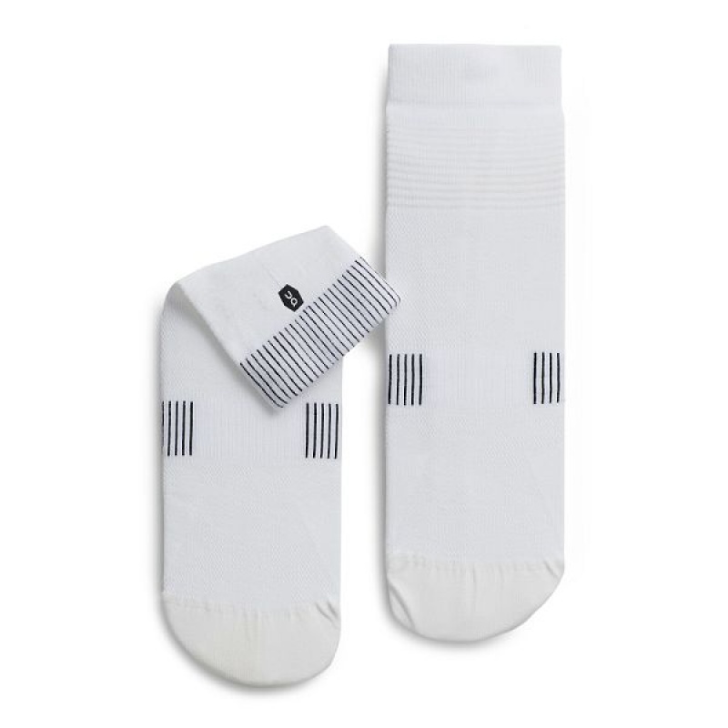 White / Black Men's On Running Ultralight Mid Socks | 8275603_PH