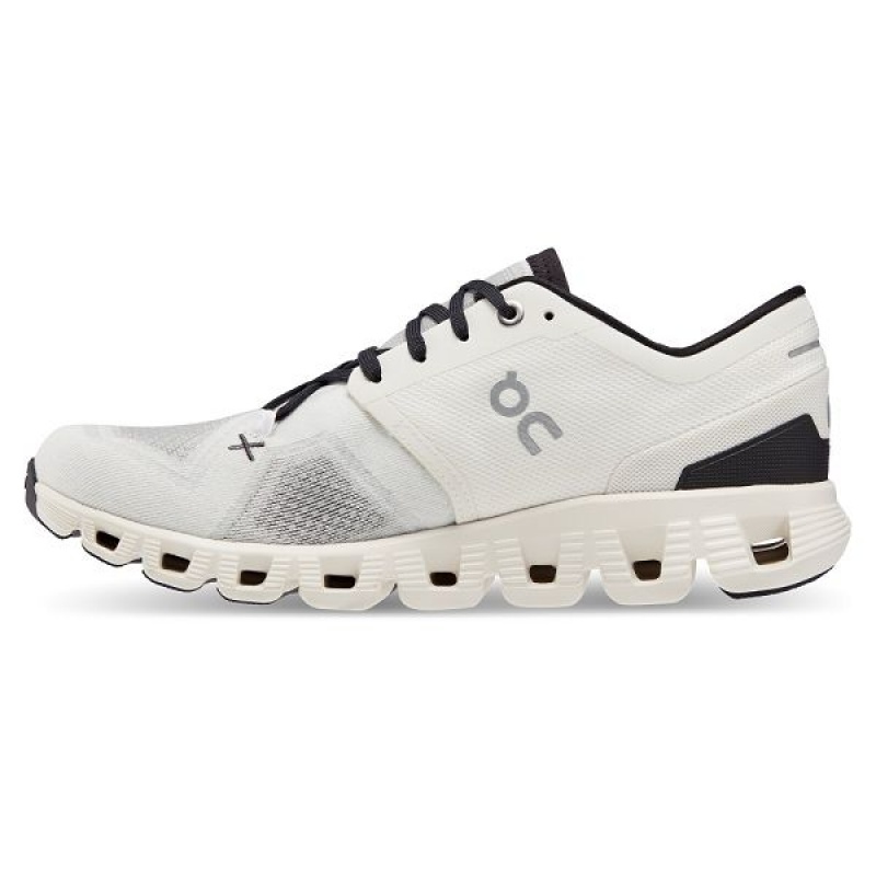 White / Black Women's On Running Cloud X 3 Road Running Shoes | 9176428_PH