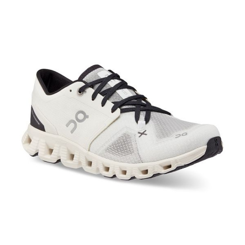 White / Black Women's On Running Cloud X 3 Road Running Shoes | 9176428_PH