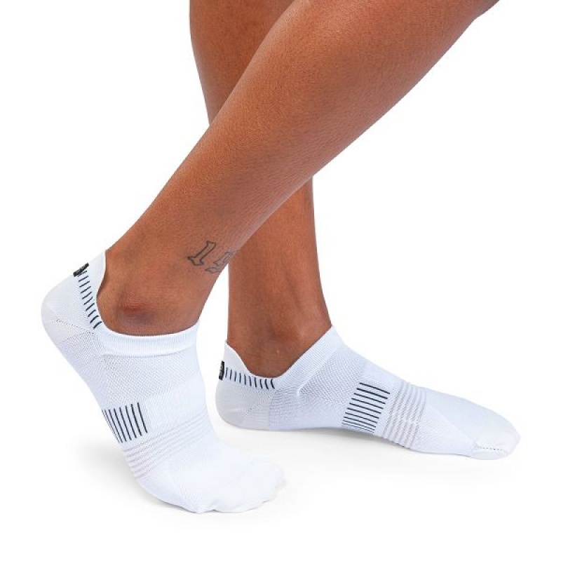 White / Black Women\'s On Running Ultralight Low Socks | 7805349_PH