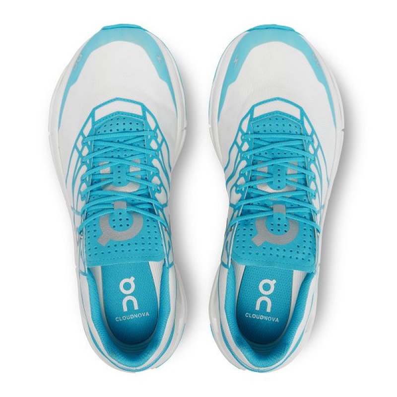 White / Blue Men's On Running Cloudnova Z5 Sneakers | 5079421_PH