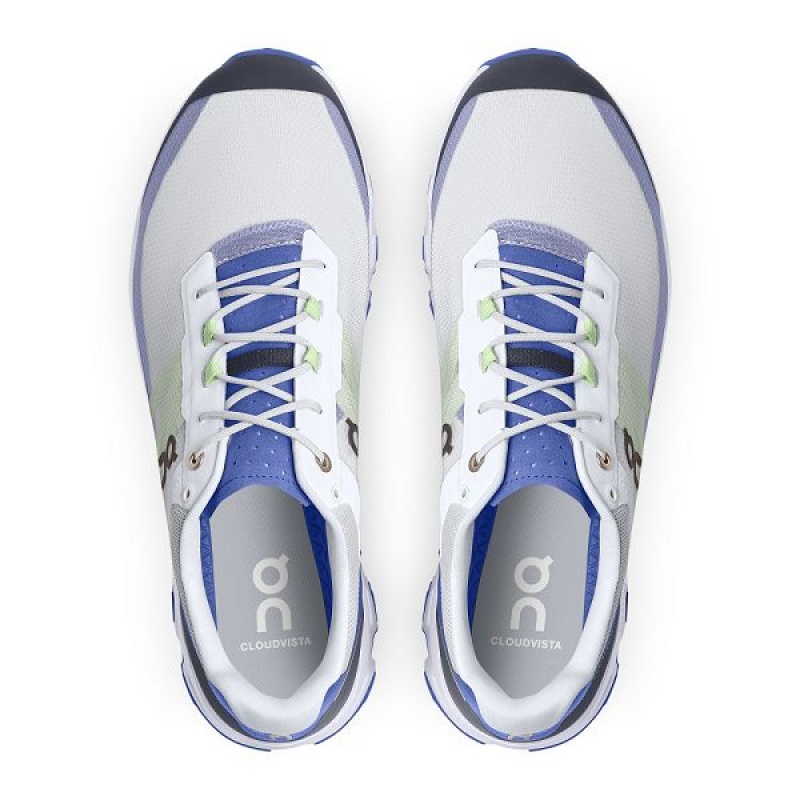 White / Blue Men's On Running Cloudvista Hiking Shoes | 615973_PH