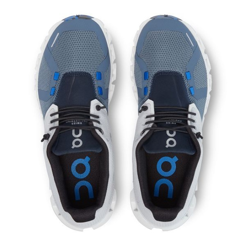 White / Blue Women's On Running Cloud 5 Fuse Sneakers | 6730849_PH