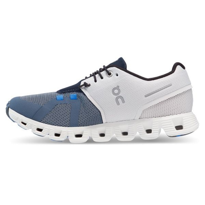 White / Blue Women's On Running Cloud 5 Fuse Sneakers | 6730849_PH