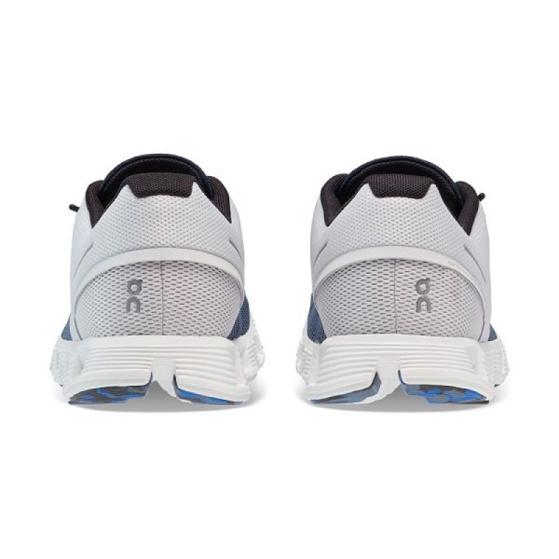 White / Blue Women's On Running Cloud 5 Fuse Sneakers | 6730849_PH