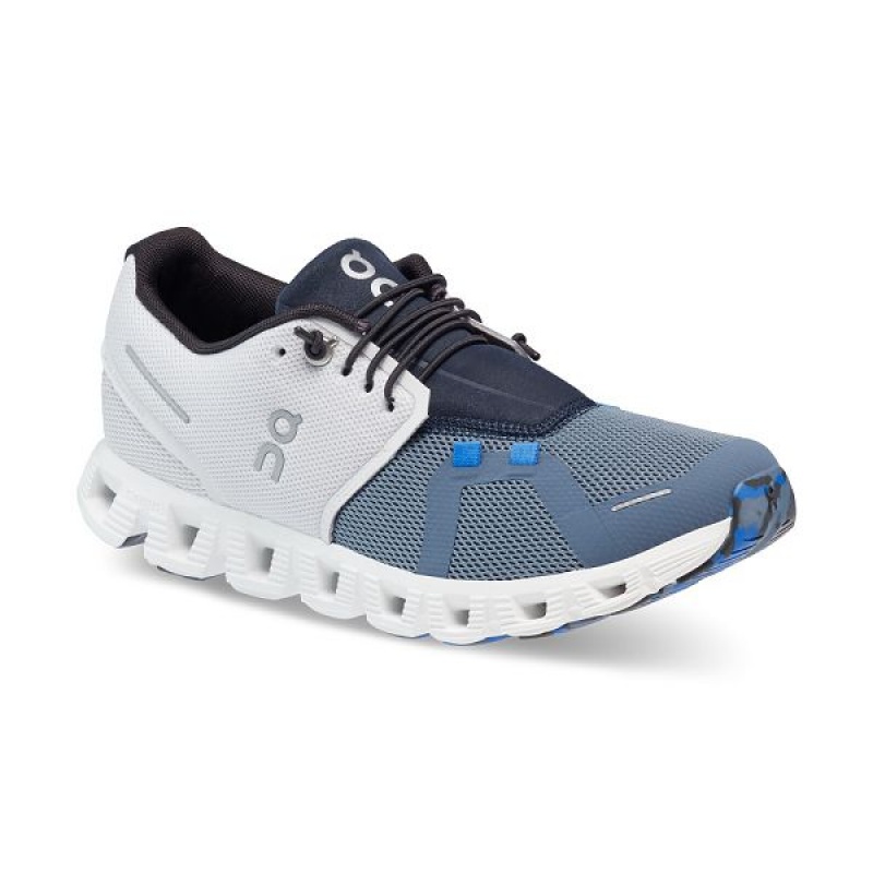 White / Blue Women's On Running Cloud 5 Fuse Sneakers | 6730849_PH