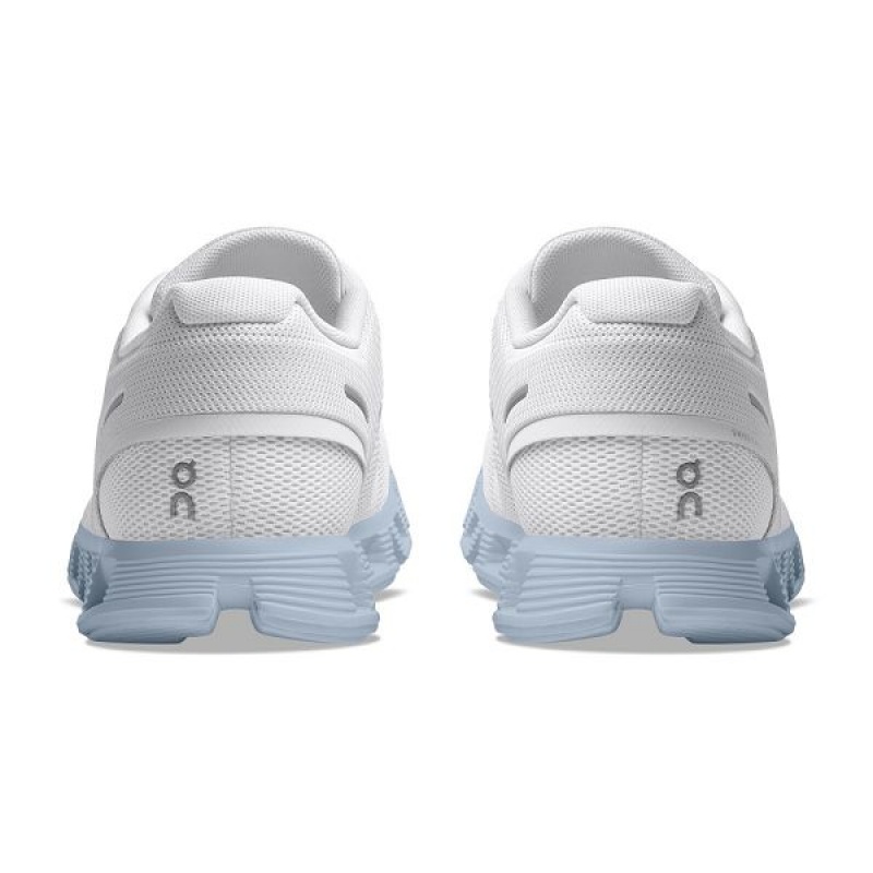 White / Blue Women's On Running Cloud 5 Sneakers | 5028319_PH