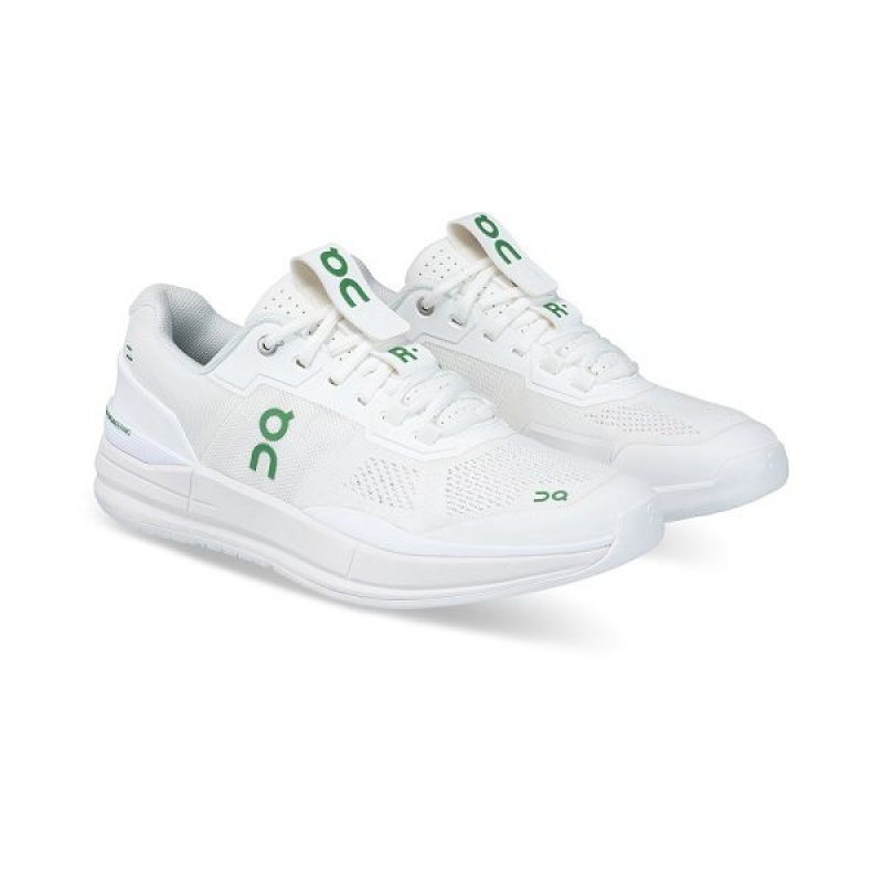 White / Green Men's On Running THE ROGER Pro Tennis Shoes | 6048397_PH