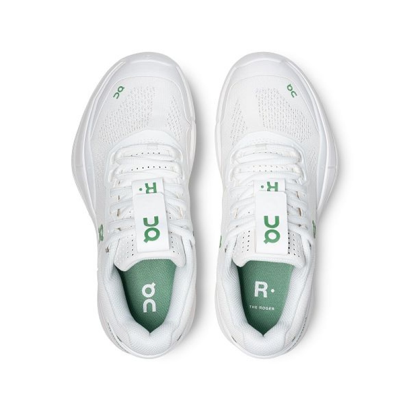 White / Green Women's On Running THE ROGER Pro Tennis Shoes | 468915_PH