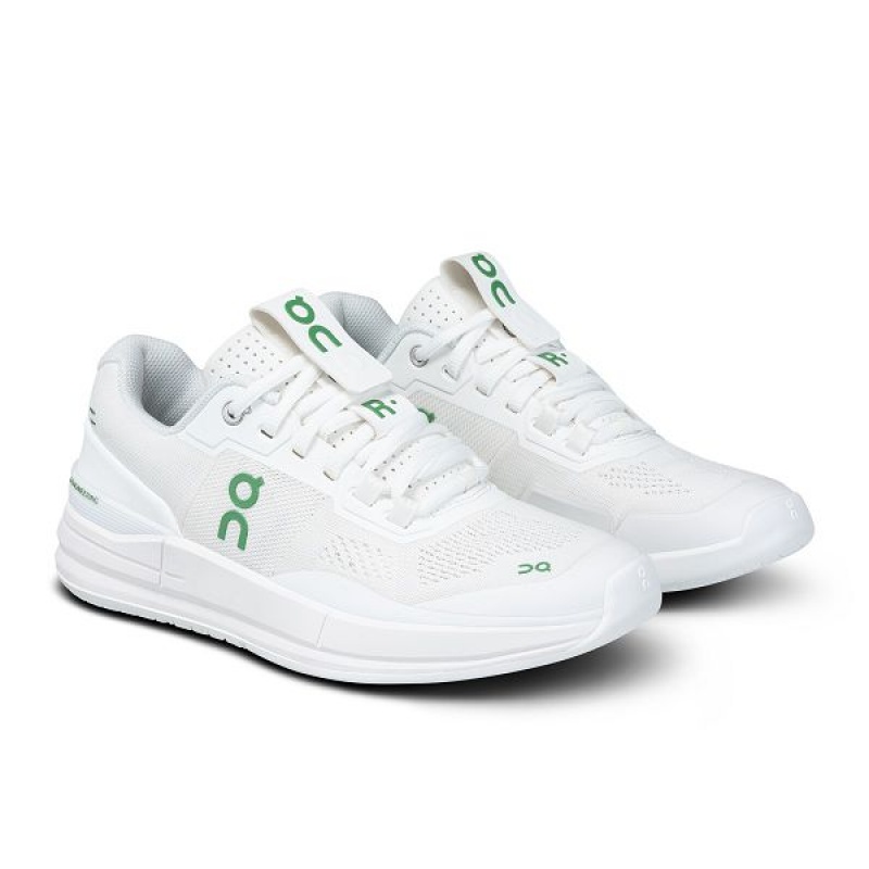 White / Green Women's On Running THE ROGER Pro Tennis Shoes | 468915_PH