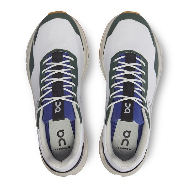 White / Indigo Men's On Running Cloudnova Form Sneakers | 7896251_PH