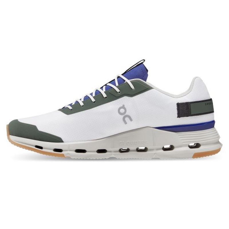 White / Indigo Men's On Running Cloudnova Form Sneakers | 7896251_PH