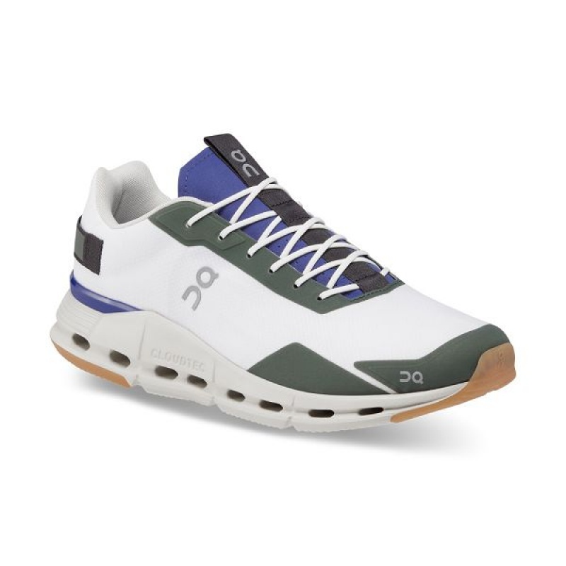 White / Indigo Men's On Running Cloudnova Form Sneakers | 7896251_PH