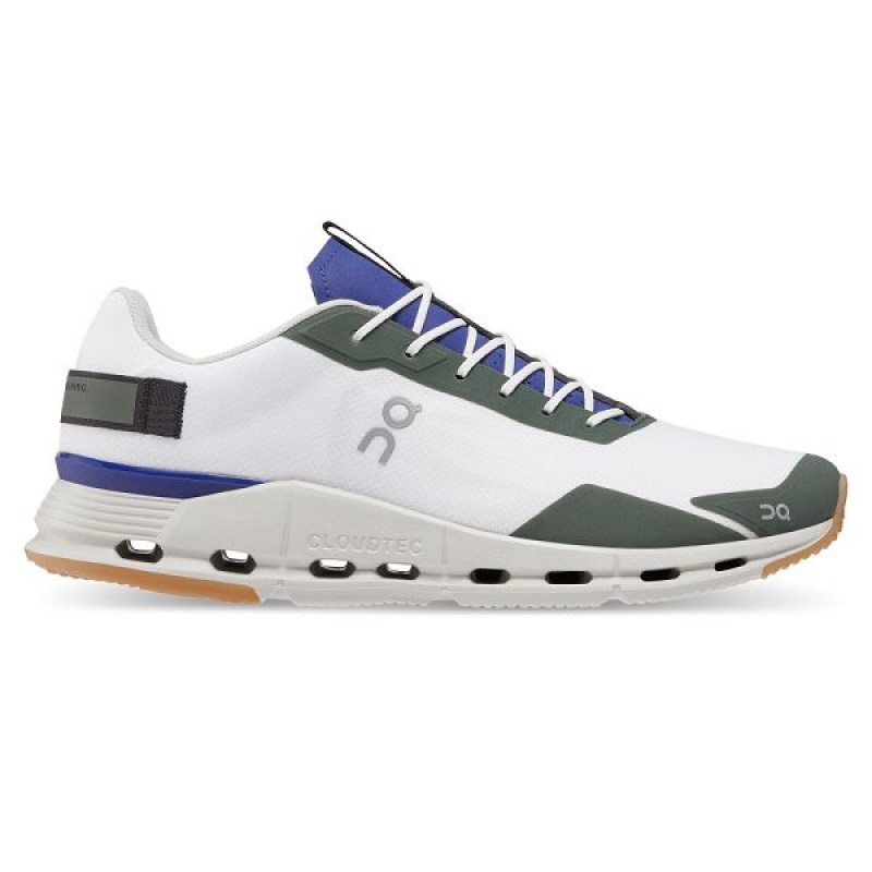 White / Indigo Men\'s On Running Cloudnova Form Sneakers | 7896251_PH