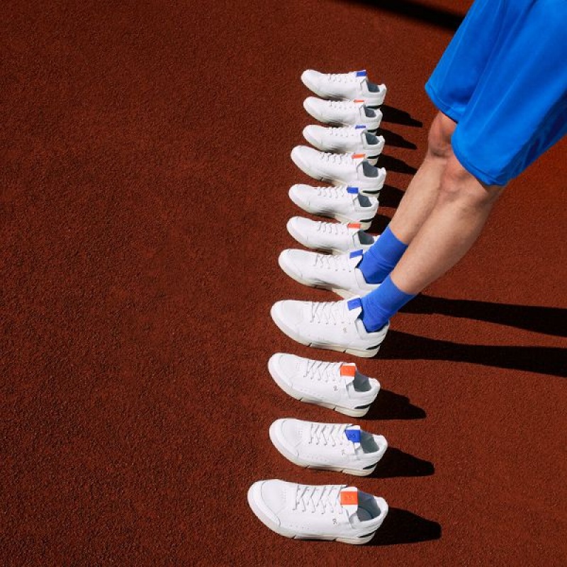 White / Indigo Men's On Running THE ROGER Centre Court Sneakers | 263798_PH