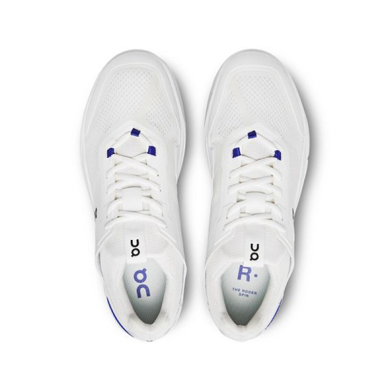 White / Indigo Men's On Running THE ROGER Spin Sneakers | 8034269_PH