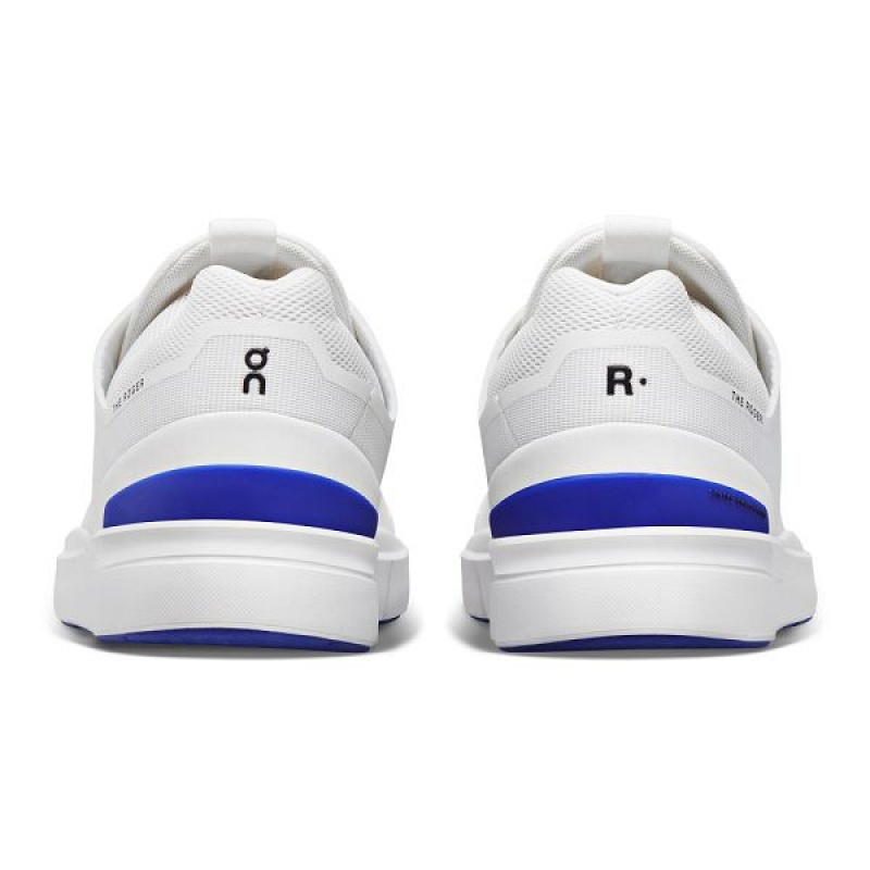 White / Indigo Men's On Running THE ROGER Spin Sneakers | 8034269_PH