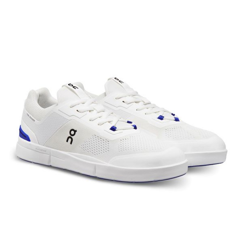 White / Indigo Men's On Running THE ROGER Spin Sneakers | 8034269_PH