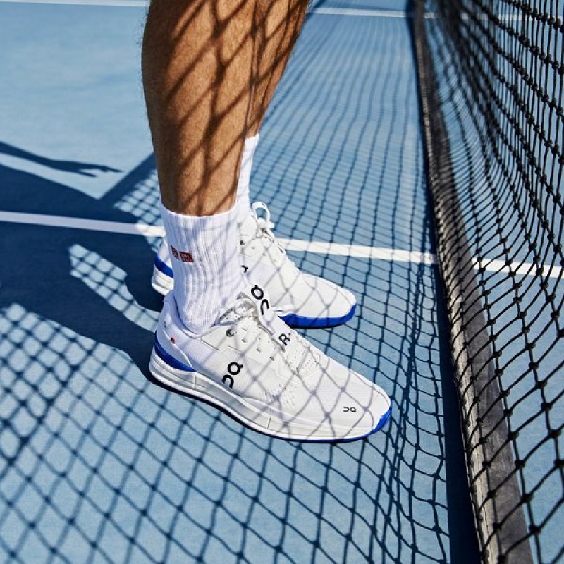 White / Indigo Men's On Running THE ROGER Pro Tennis Shoes | 5764183_PH