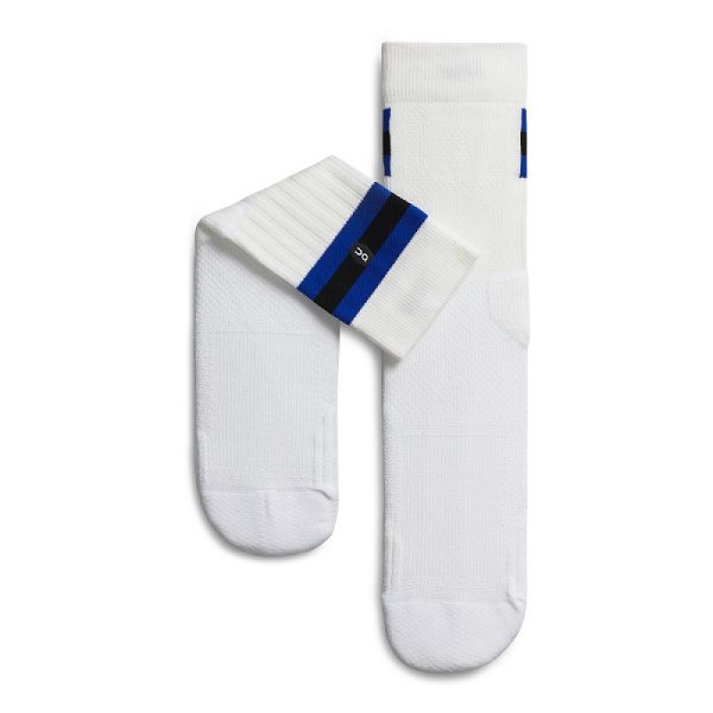 White / Indigo Men's On Running Tennis Socks | 2953461_PH