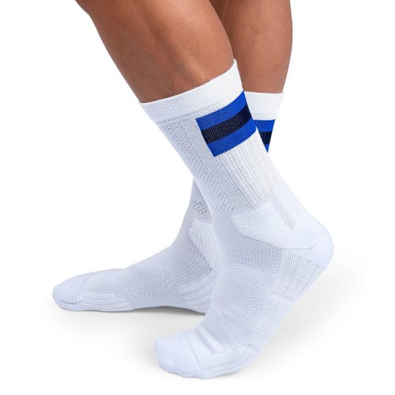 White / Indigo Men\'s On Running Tennis Socks | 2953461_PH