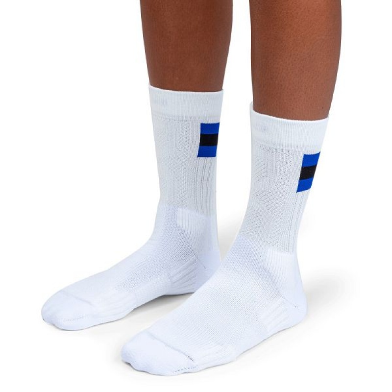 White / Indigo Women's On Running Tennis Socks | 8049532_PH