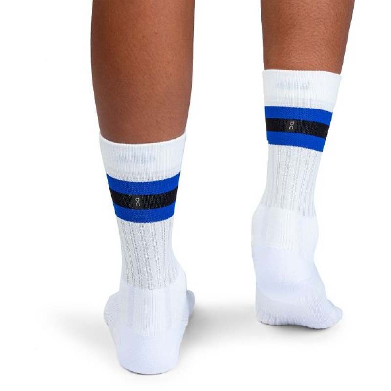 White / Indigo Women's On Running Tennis Socks | 8049532_PH