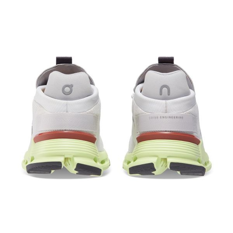 White / Light Green Men's On Running Cloudnova Sneakers | 7940825_PH