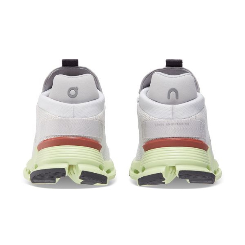 White / Light Green Women's On Running Cloudnova Sneakers | 7486012_PH