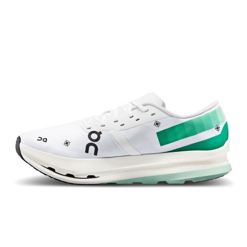 White / Mint Men's On Running Cloudboom Echo 3 Road Running Shoes | 2390516_PH