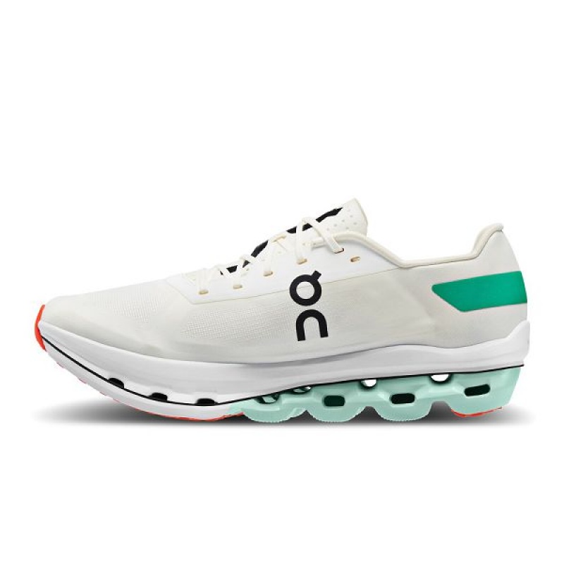 White / Mint Men's On Running Cloudboom Echo Road Running Shoes | 4068759_PH