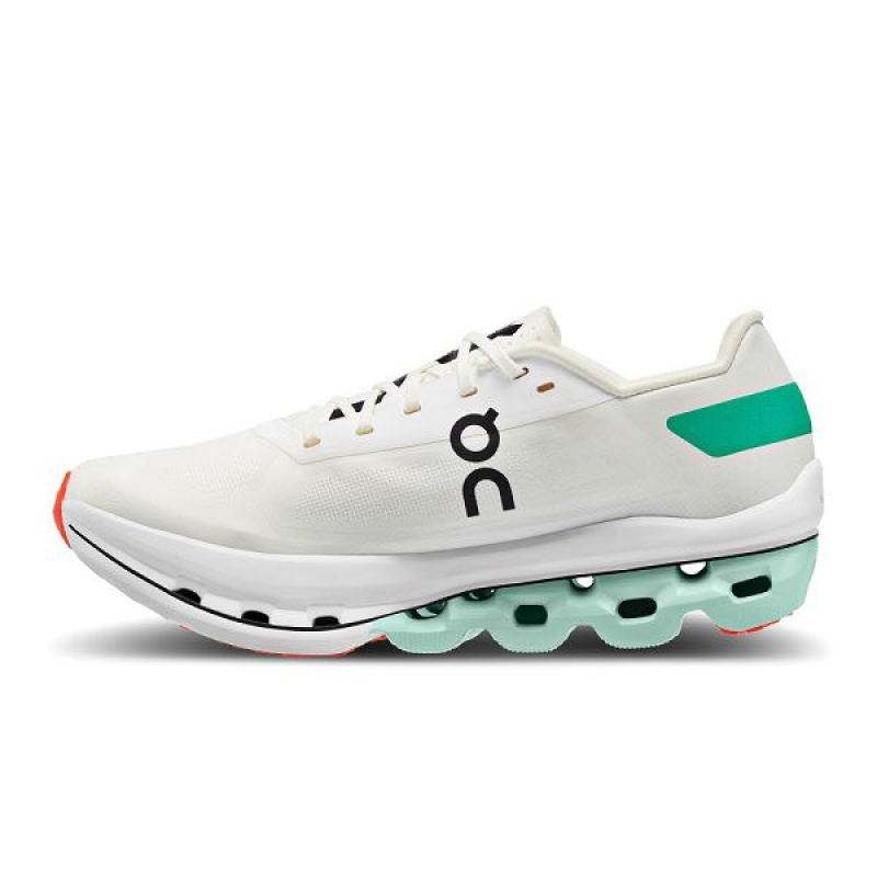 White / Mint Women's On Running Cloudboom Echo Road Running Shoes | 2489653_PH