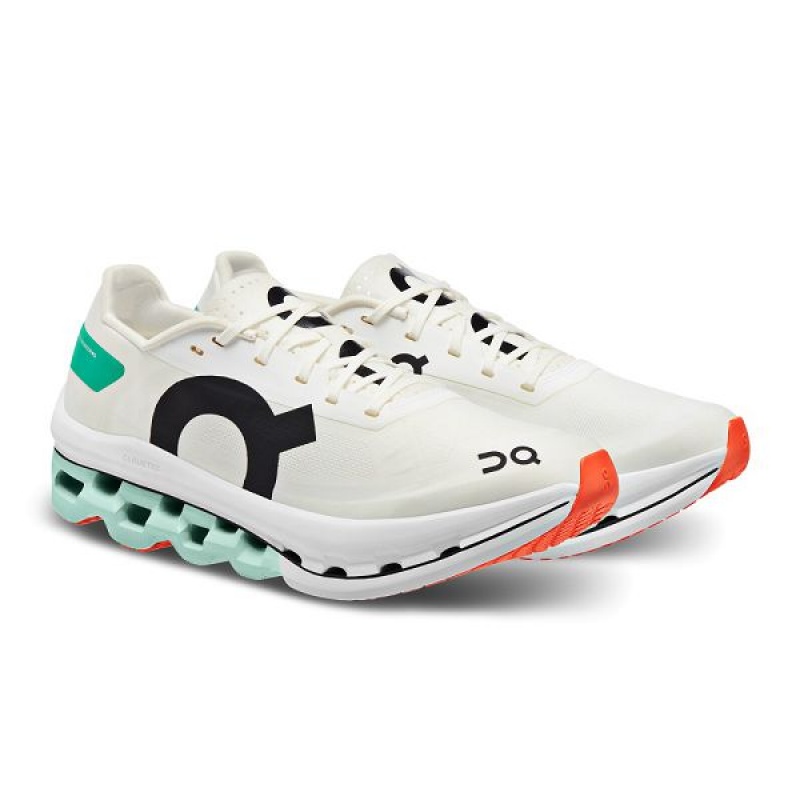 White / Mint Women's On Running Cloudboom Echo Road Running Shoes | 2489653_PH