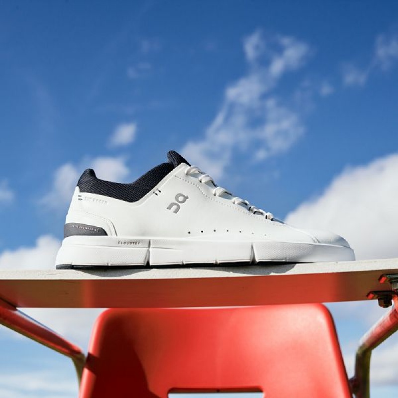 White / Navy Men's On Running THE ROGER Advantage Sneakers | 6183245_PH