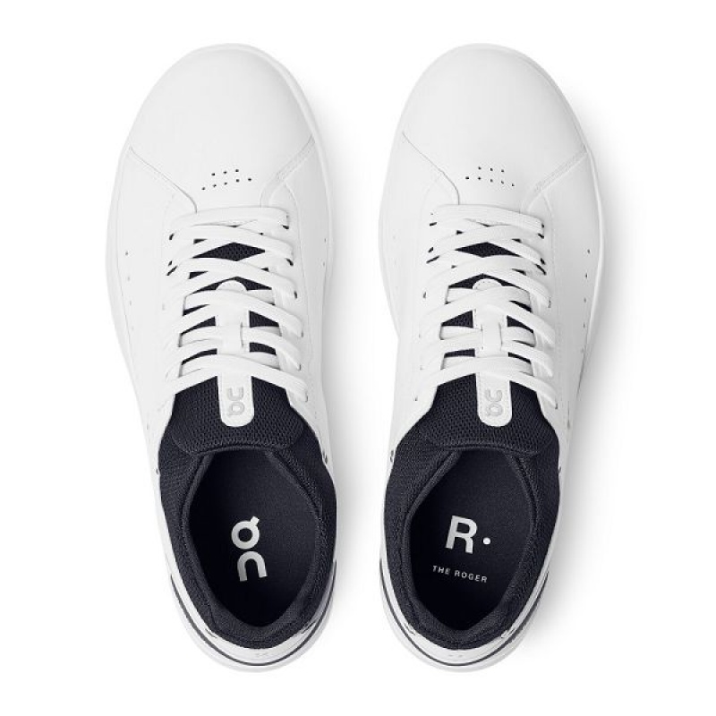 White / Navy Women's On Running THE ROGER Advantage Sneakers | 2598736_PH