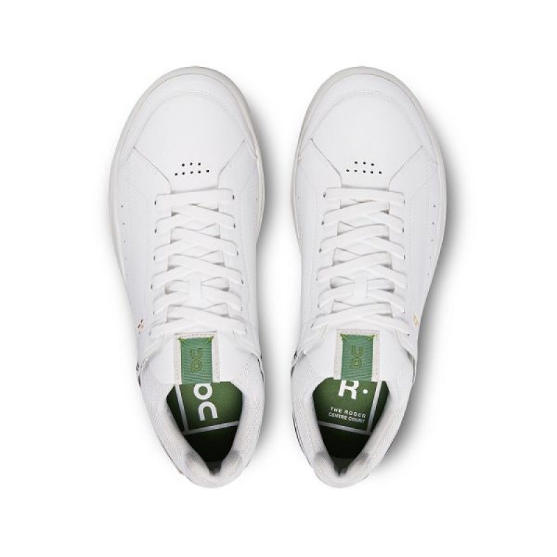 White / Olive Men's On Running THE ROGER Centre Court Sneakers | 8173650_PH