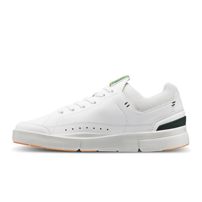 White / Olive Men's On Running THE ROGER Centre Court Sneakers | 8173650_PH