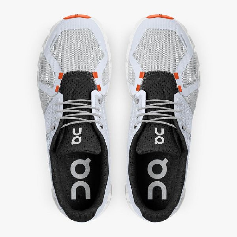 White / Orange Men's On Running Cloud 5 Push Walking Shoes | 2347960_PH