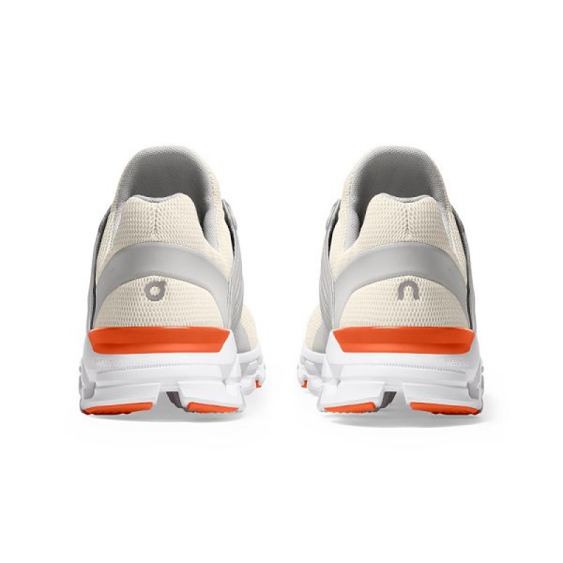 White / Orange Men's On Running Cloudswift Road Running Shoes | 3584261_PH