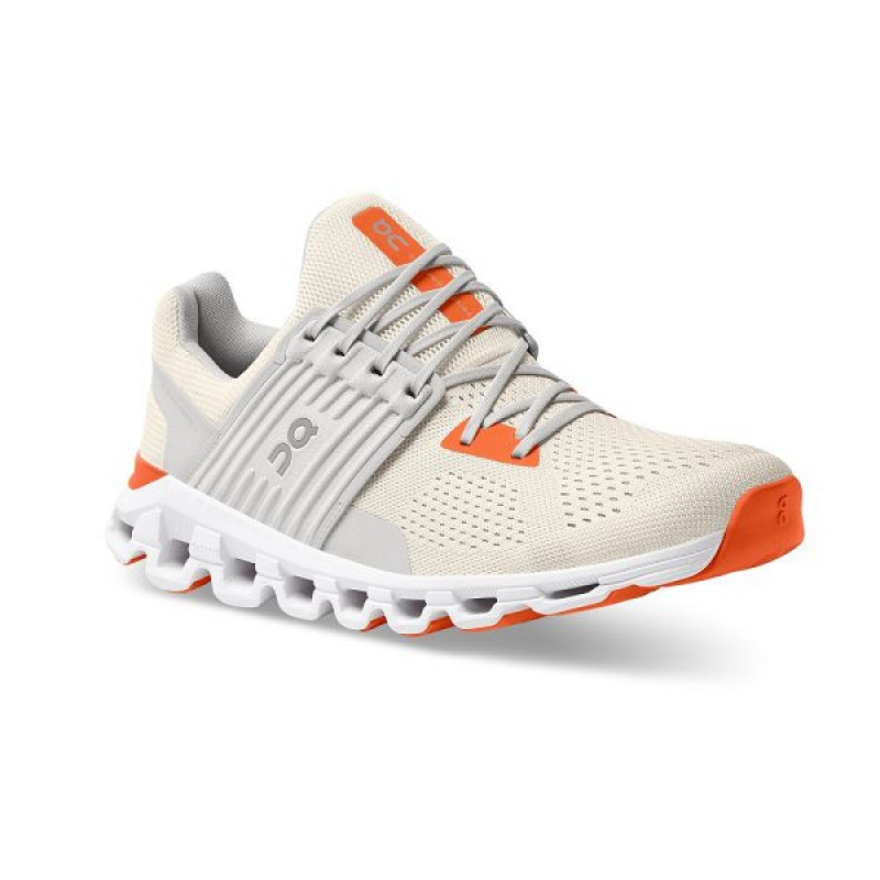 White / Orange Men's On Running Cloudswift Road Running Shoes | 3584261_PH