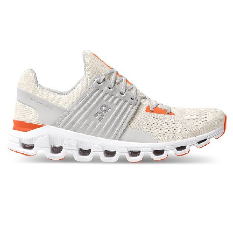 White / Orange Men\'s On Running Cloudswift Road Running Shoes | 3584261_PH