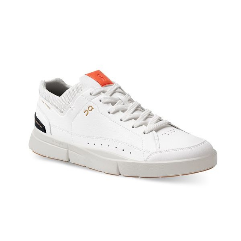 White / Orange Men's On Running THE ROGER Centre Court Sneakers | 2894056_PH