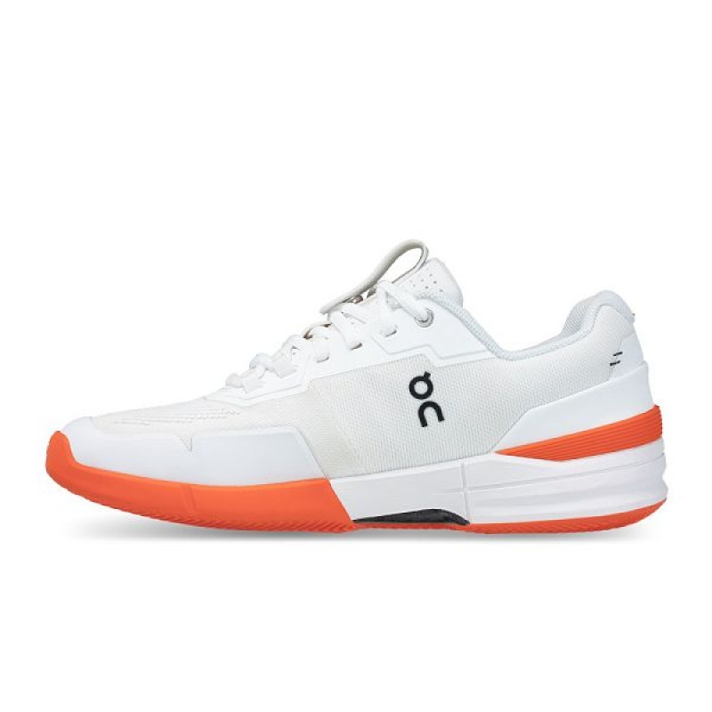 White / Orange Men's On Running THE ROGER Pro Clay Tennis Shoes | 1504978_PH