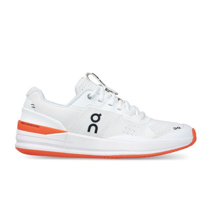 White / Orange Men\'s On Running THE ROGER Pro Clay Tennis Shoes | 1504978_PH