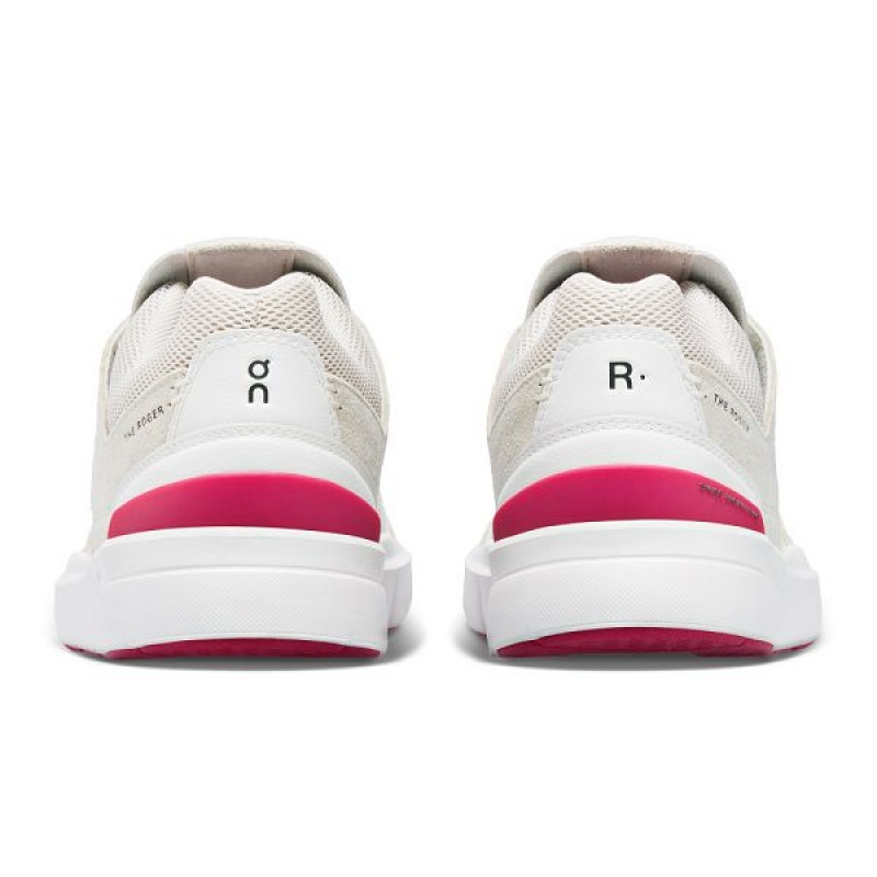 White / Pink Women's On Running THE ROGER Clubhouse Sneakers | 3268104_PH