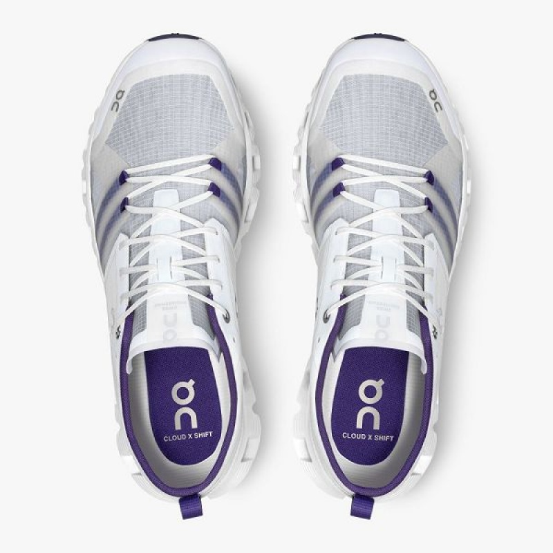 White / Purple Men's On Running Cloud X Shift Sneakers | 4976530_PH